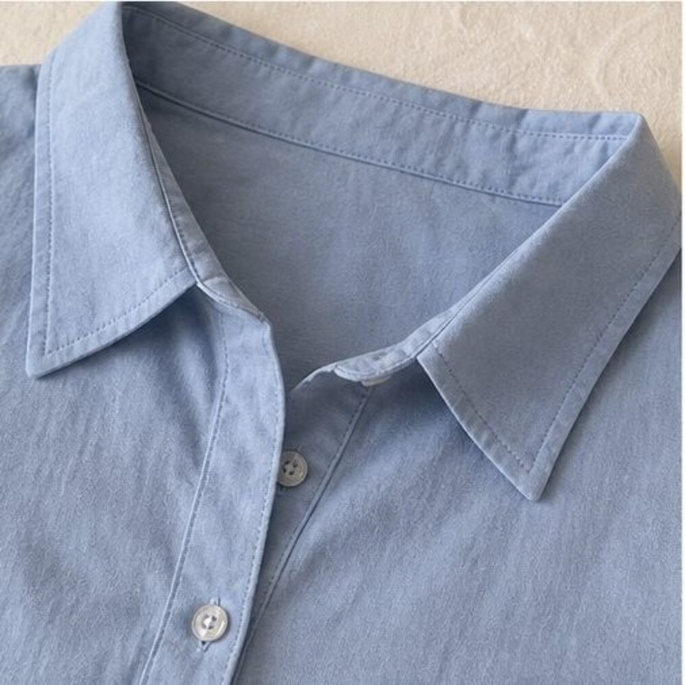 Blue Peplum Top - Picture 4 of 6